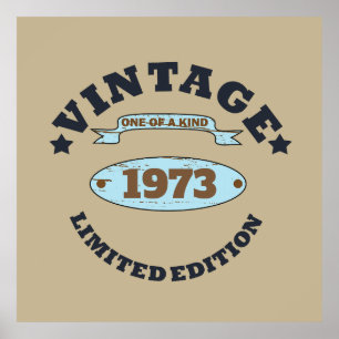 Póster Personalized vintage birthday gift