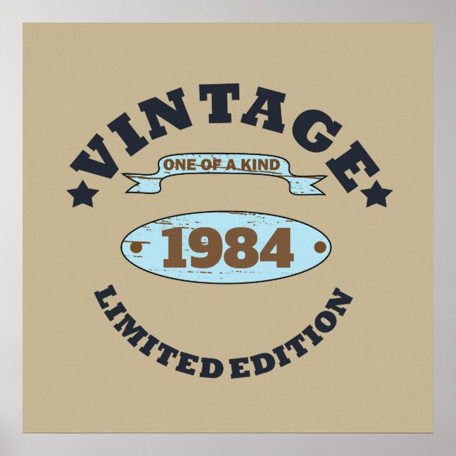 Póster Personalized vintage birthday gift (Frente)
