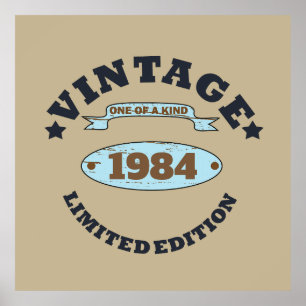 Póster Personalized vintage birthday gift