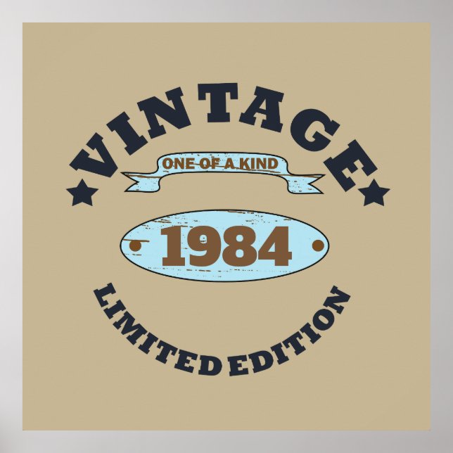 Póster Personalized vintage birthday gift (Frente)