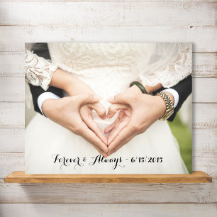 Póster Personalized Wedding Photo Forever & Always