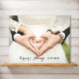 Póster Personalized Wedding Photo Forever & Always