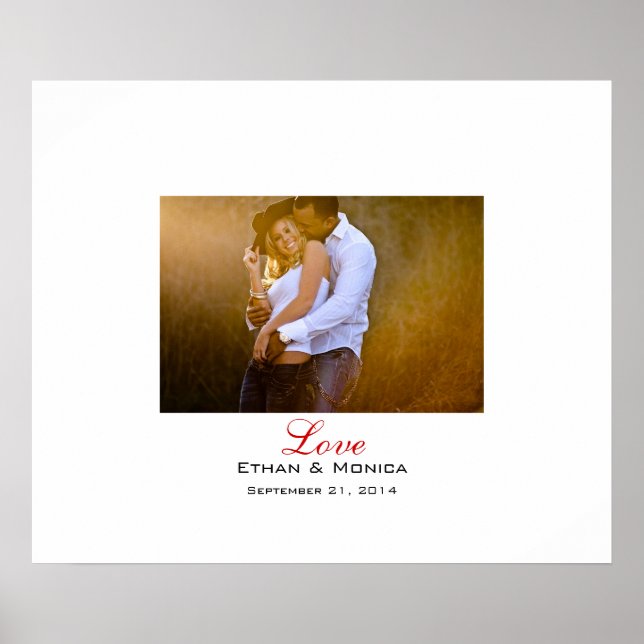 Póster Personalized Wedding Signature Canvas (Frente)