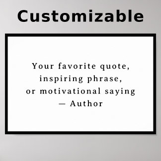 Póster Personalized Your Funny Quote – Create Your Own