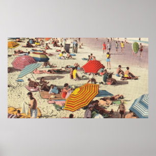 PÓSTER PERSONAS EN LA PLAYA DURANTE EL DÍA