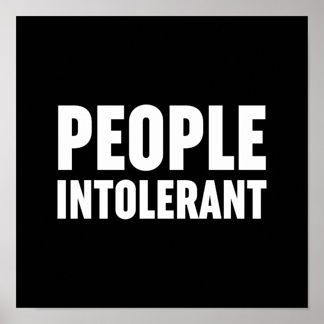 Póster Personas intolerantes (Frente)