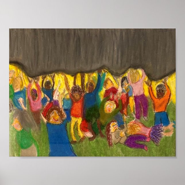 Póster Personas trabajando juntas para eliminar la opresi (Frente)