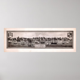 Póster Perspectiva del sudeste de la ciudad de Filadelfia