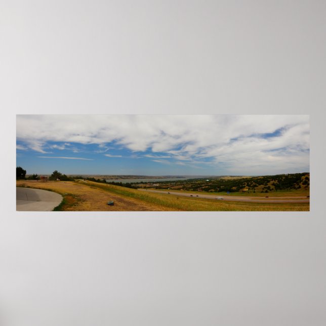 Póster Perspectiva general de Chamberlain, Dakota del Sur (Frente)