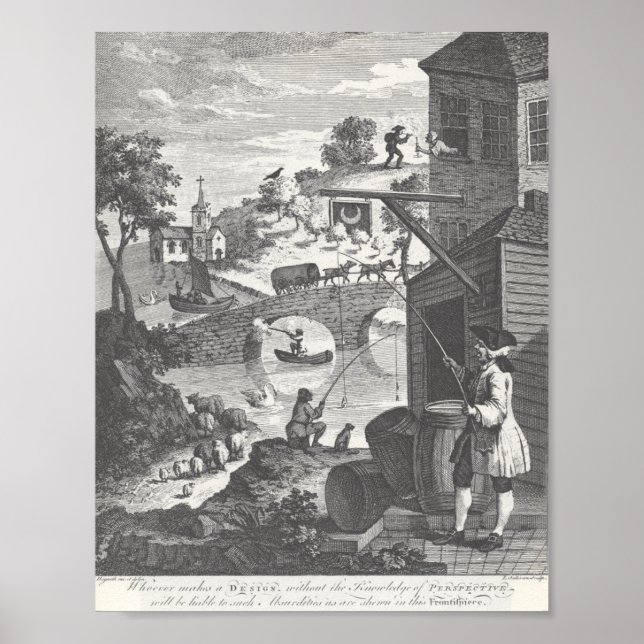 Póster Perspectivas Absurdas, William Hogarth (Frente)
