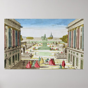 Póster Perspective View of Place Louis XV