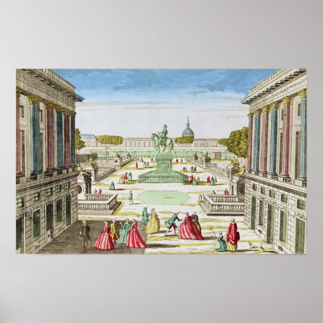 Póster Perspective View of Place Louis XV (Frente)