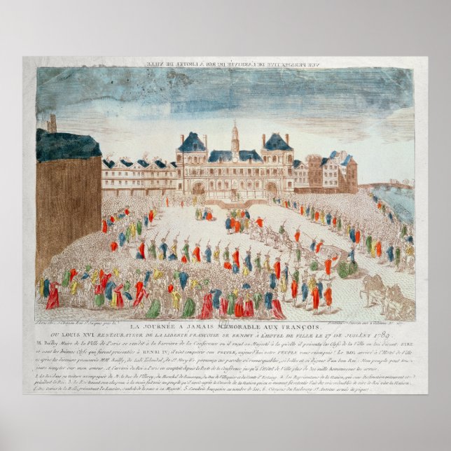 Póster Perspective view of the arrival of Louis (Frente)