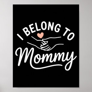 Póster Pertenezco a mamá lindo minimalista mamá día de la