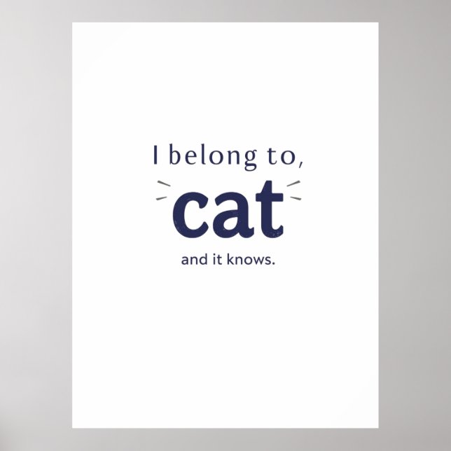 Póster Pertenezco al gato (Frente)