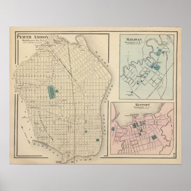 Póster Perth Amboy, NJ (Frente)