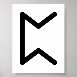 Póster PERTHRO Runa Nórdica (Destino, Misterio) | Futhark