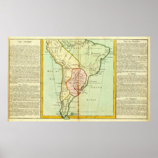 Póster Perú, Chile, Brasil, Paraguay