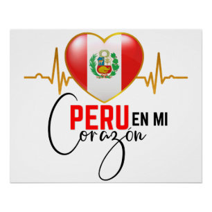 Póster Perú en mi Corazón Orgullo Peruano