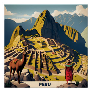 Póster Perú Machu Picchu