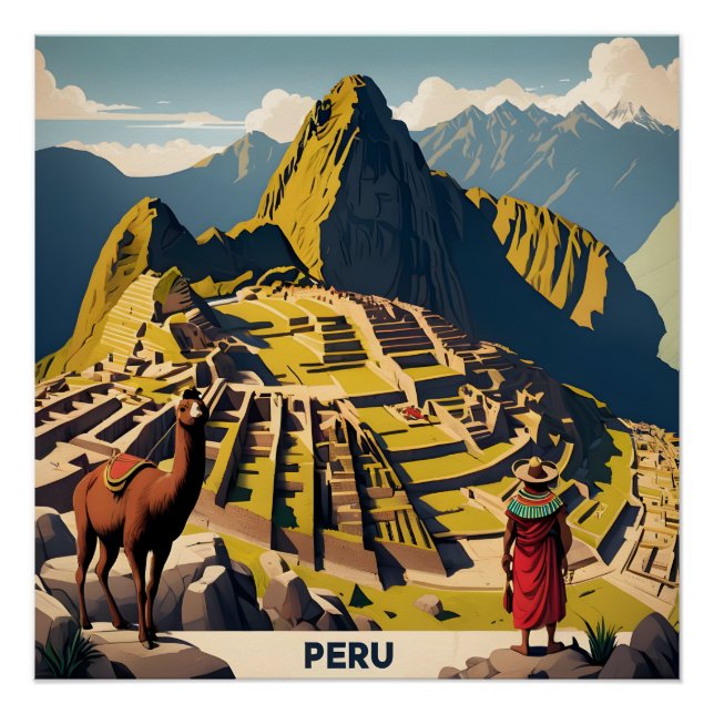 Póster Perú Machu Picchu (Anverso)