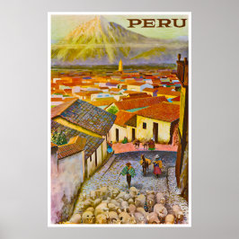 Póster Peru Print Travel Poster Peruvian Art (TR14)a