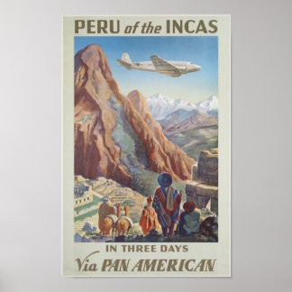 Póster Peru Vintage Travel Poster