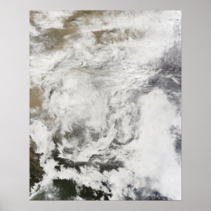 Póster Pesada nevada en China