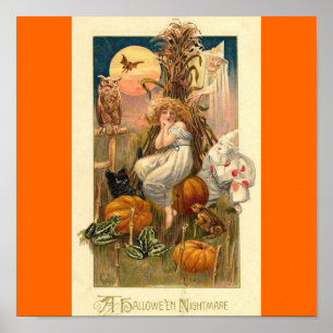 Póster pesadilla de halloween