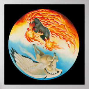 Póster Pesadilla y Mesa Pegaso Yin Yang