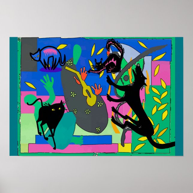 Póster Pesadillas de gato negro (Frente)