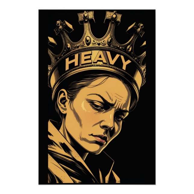 Póster Pesado Es La Corona (Diseño Uno) (Anverso)
