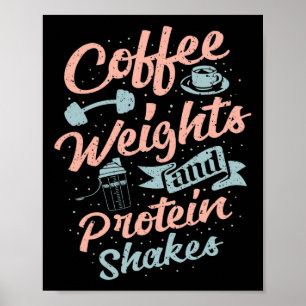 Póster Pesaje De Café Y Sacudidas De Proteína