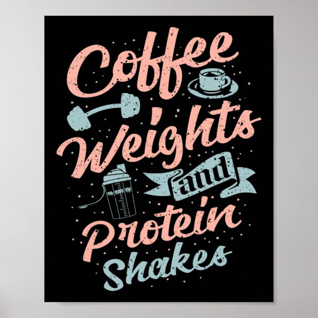 Póster Pesaje De Café Y Sacudidas De Proteína (Frente)
