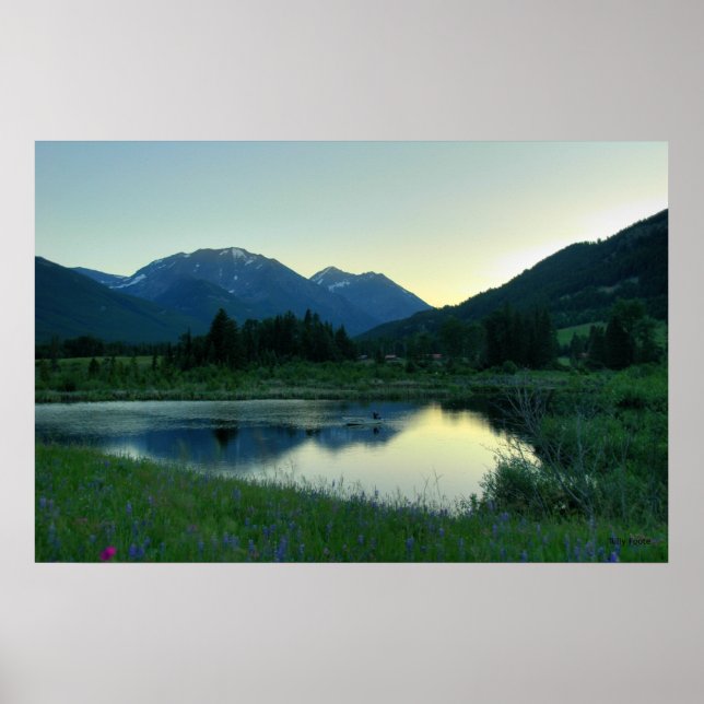 Póster Pesca al atardecer (Frente)