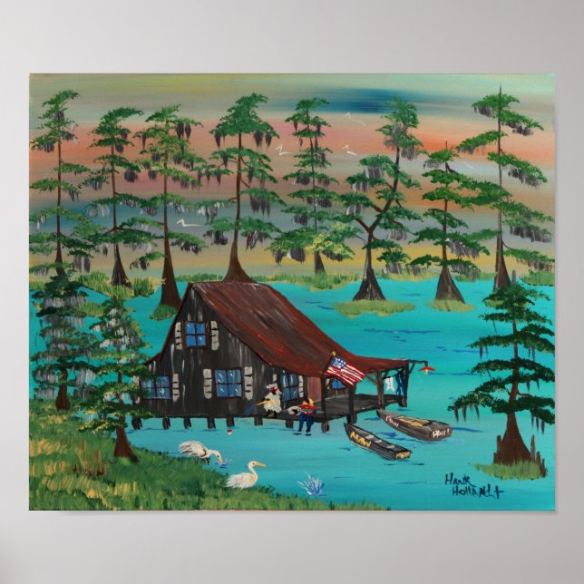 Póster Pesca con mango (Frente)