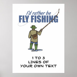 Póster Pesca con mosca