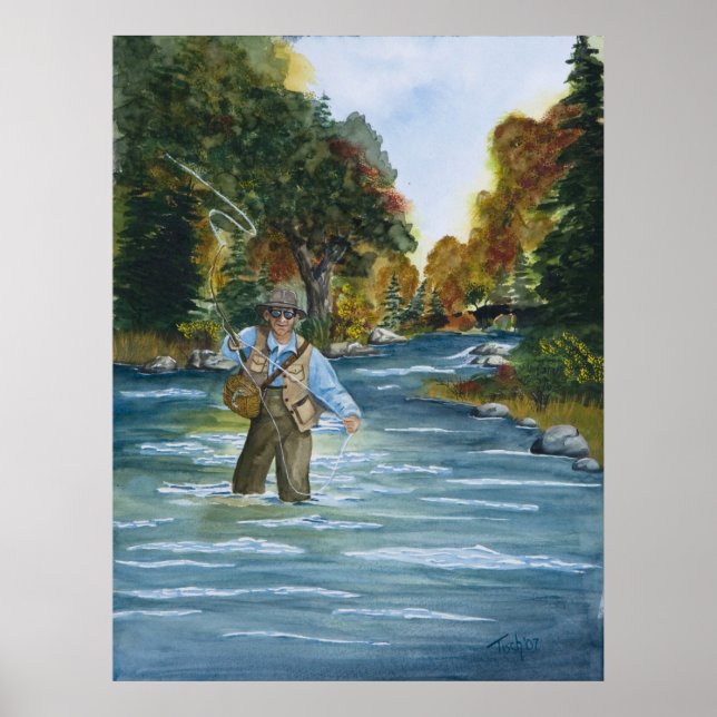 Póster Pesca con mosca (Frente)