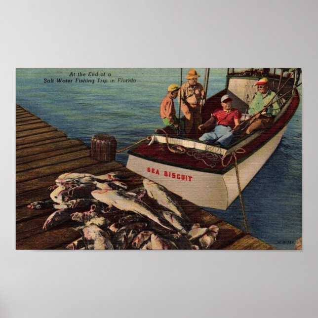 Póster Pesca de agua salada en Florida (Frente)