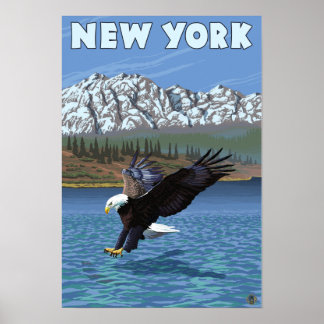 Póster Pesca de águila de Nueva York