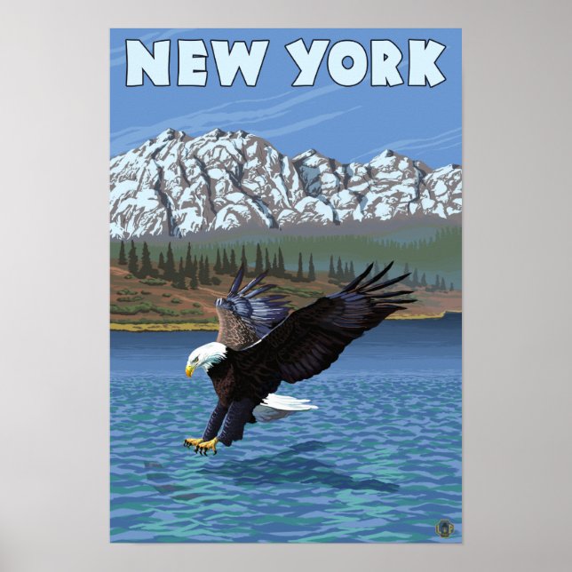 Póster Pesca de águila de Nueva York (Frente)