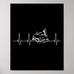 Póster Pesca de bagre latido del corazón 