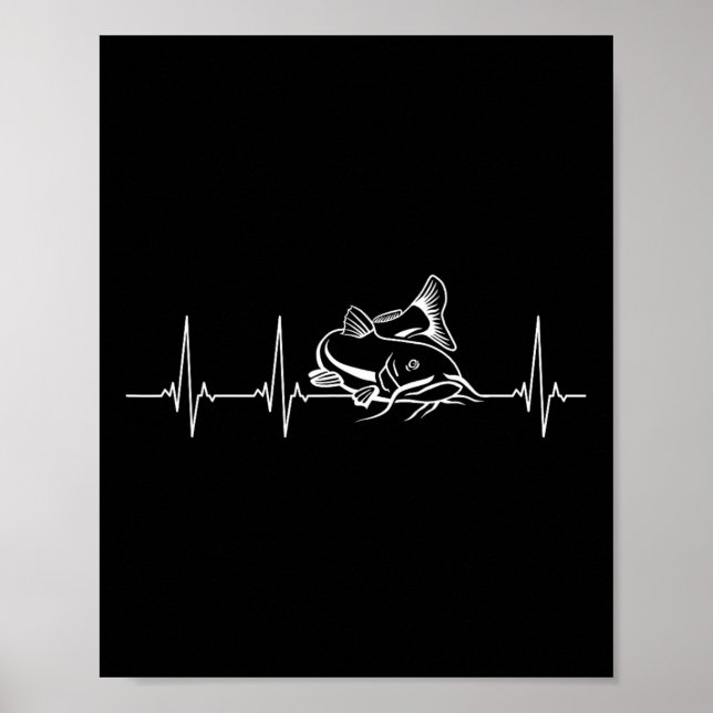 Póster Pesca de bagre latido del corazón  (Frente)