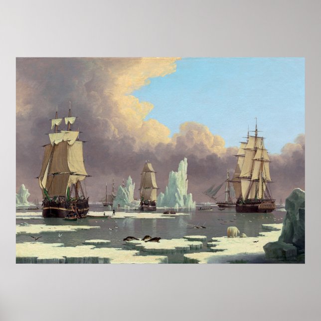 Póster Pesca de ballena del norte: "Swan" e "Isabella" (Frente)