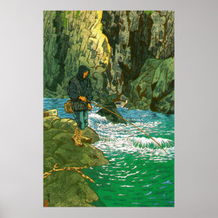 Póster Pesca de Carácter Kasamatsu Shiro 1956