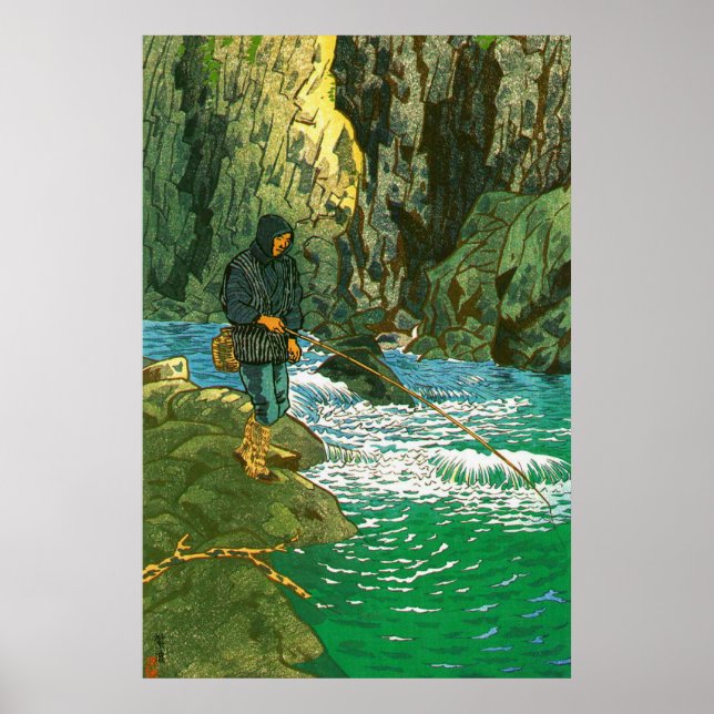 Póster Pesca de Carácter Kasamatsu Shiro 1956 (Frente)