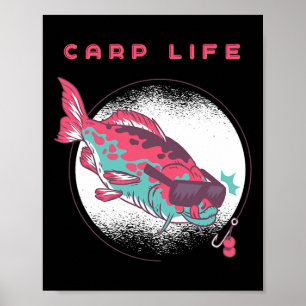 Póster Pesca de carpa