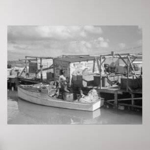 Póster Pesca de Cayos de Florida, 1938