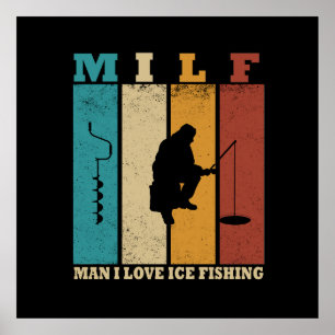 Póster pesca de hielo diverso