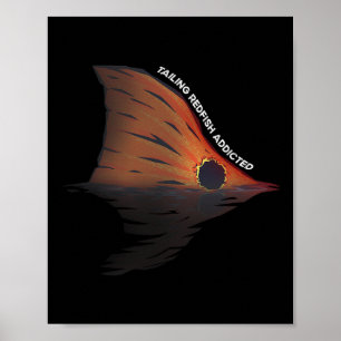 Póster Pesca de lubina roja de cola de broma Redfishing R